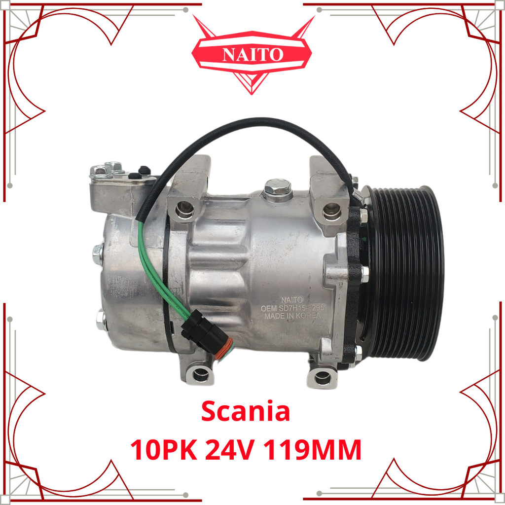 Compresor Scania 10PK 24V 119MM