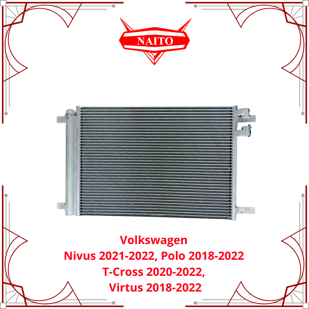 Condensador Volkswagen Nivus 2021-2022, Polo 2018-2022,T-Cross 2020-2022, Virtus 2018-2022