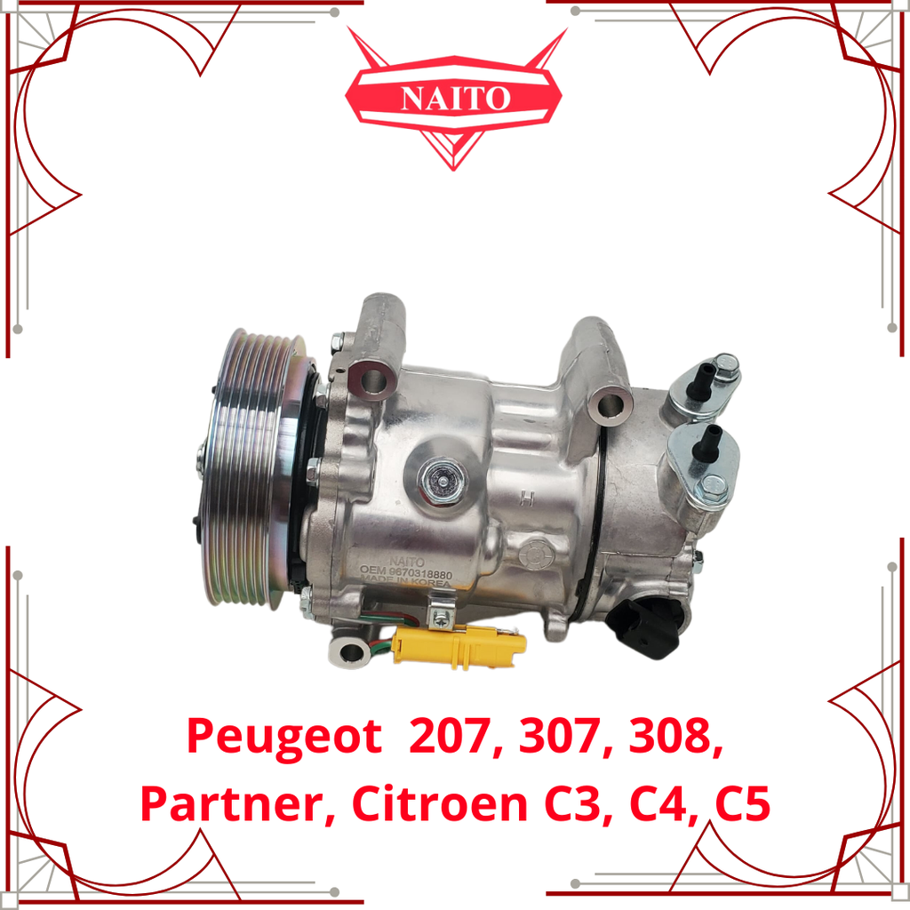 Compresor  Peugeot  207, 307, 308, Partner, Citroen C3, C4, C5
