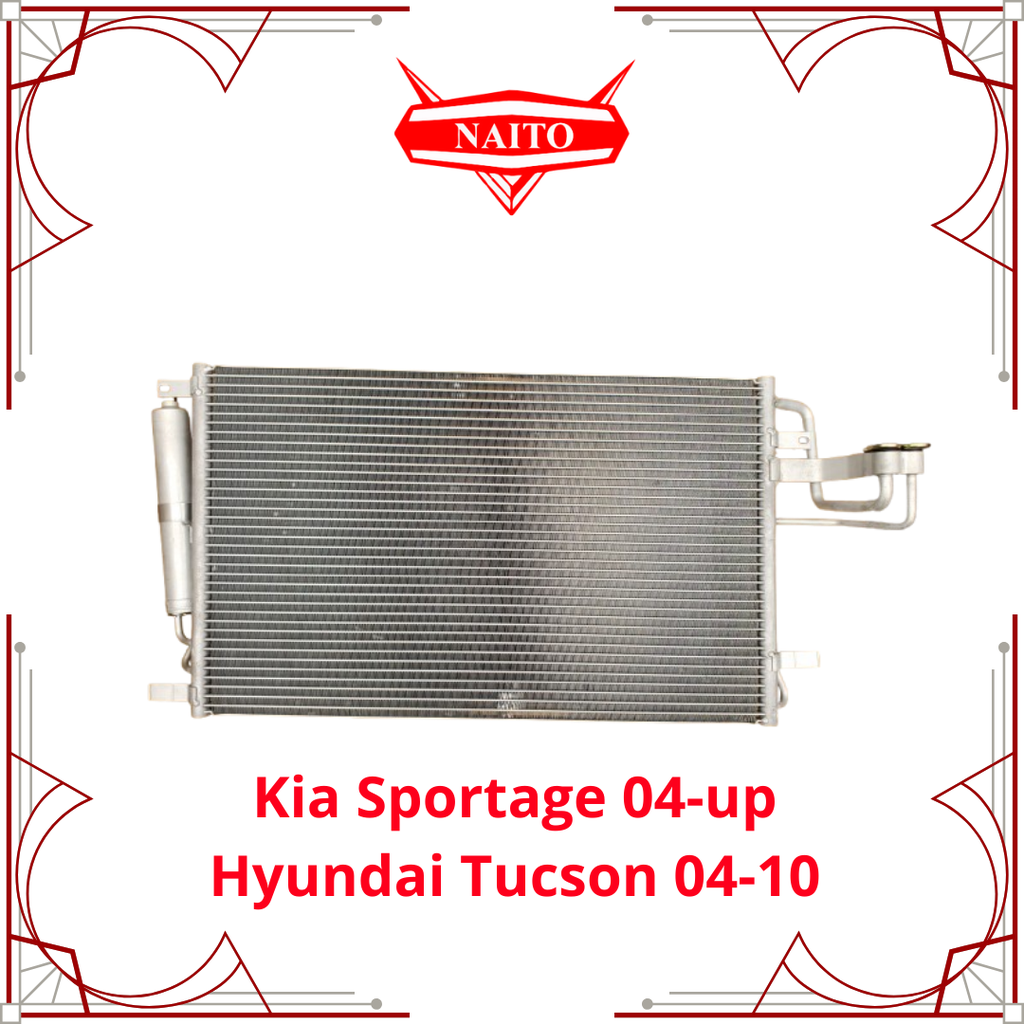 Condensador Kia Sportage 04-up, Hyundai Tucson 04-10