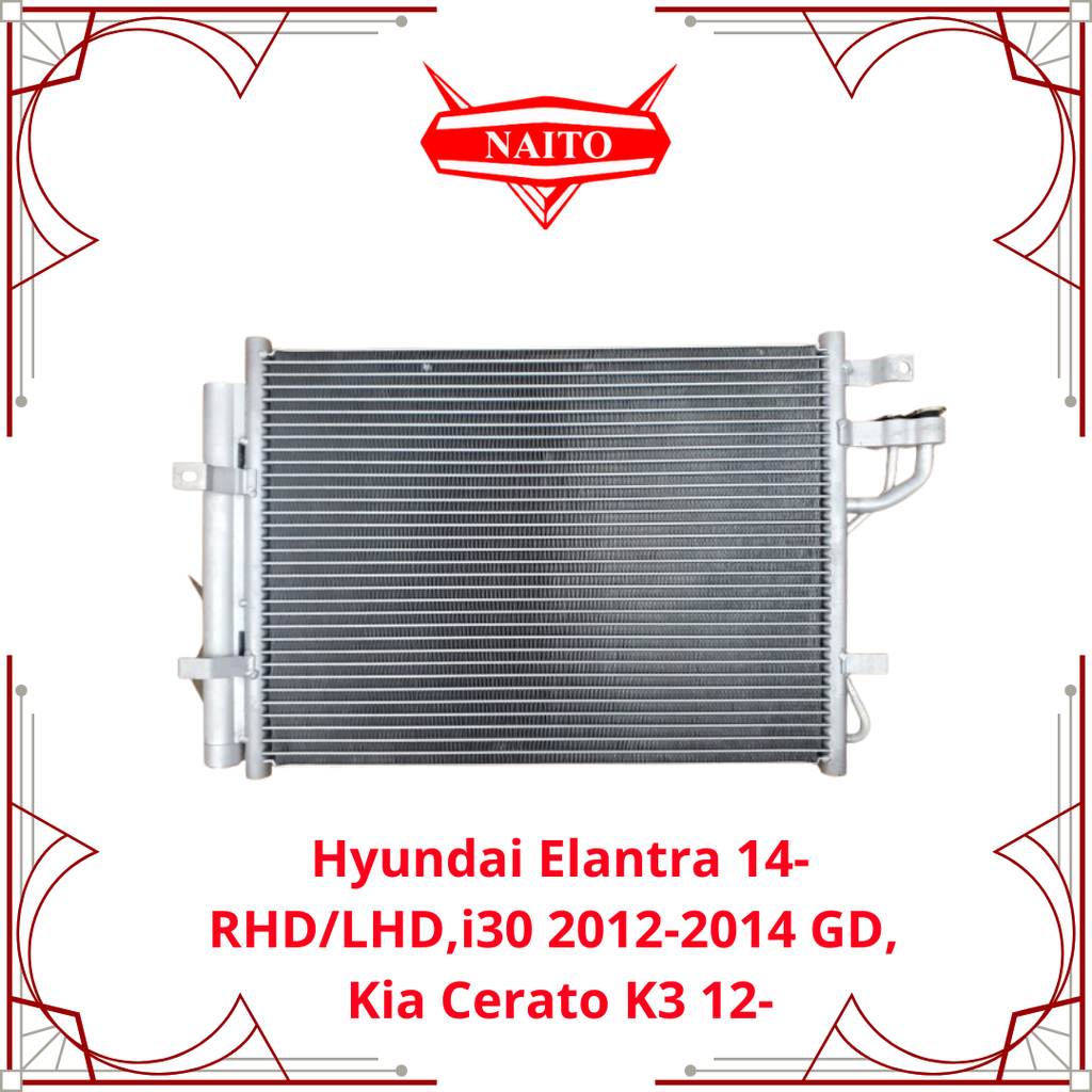 Condensador Hyundai Elantra 14- RHD/LHD,i30 2012-2014 GD,  Kia Cerato K3 12-