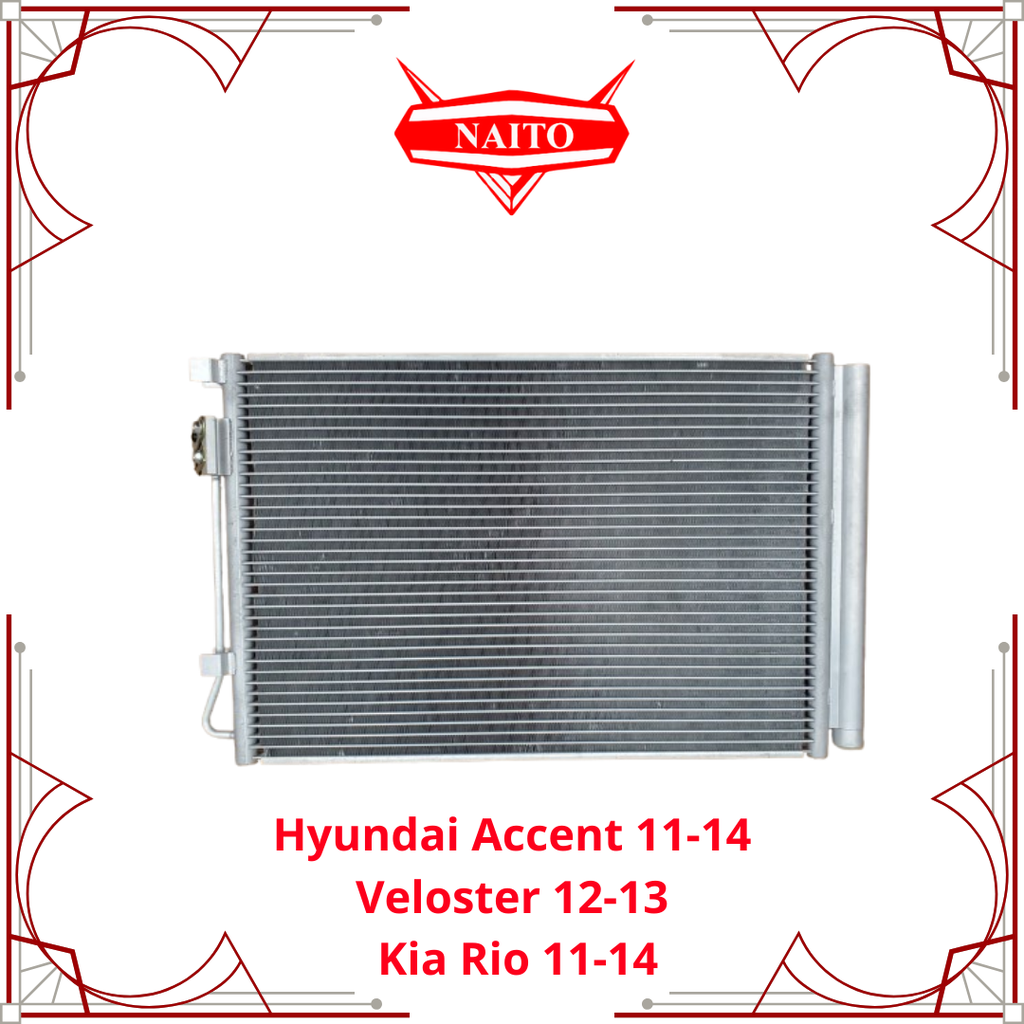 Condensador Hyundai Accent 11-14, Veloster 12-13, Kia Rio 11-14