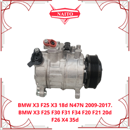 [64506805025] Compresor BMW X3 F25 X3 18d N47N 2009-2017. BMW X3 F25 F30 F31 F34 F20 F21 20d F26 X4 35d