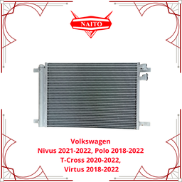 [2QB820411] Condensador Volkswagen Nivus 2021-2022, Polo 2018-2022,T-Cross 2020-2022, Virtus 2018-2022