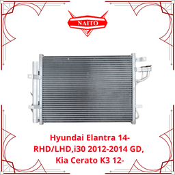 [97606-3X600] Condensador Hyundai Elantra 14- RHD/LHD,i30 2012-2014 GD,  Kia Cerato K3 12-