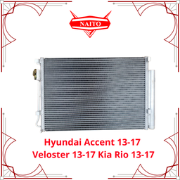 [97606-1W000] Condensador Hyundai Accent 13-17, Veloster 13-17, Kia Rio 13-17