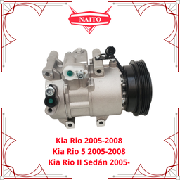 [97701-1G000] Compresor Kia Rio 2005-2008, Kia Rio 5 2005-2008, Kia Rio II Sedán 2005-